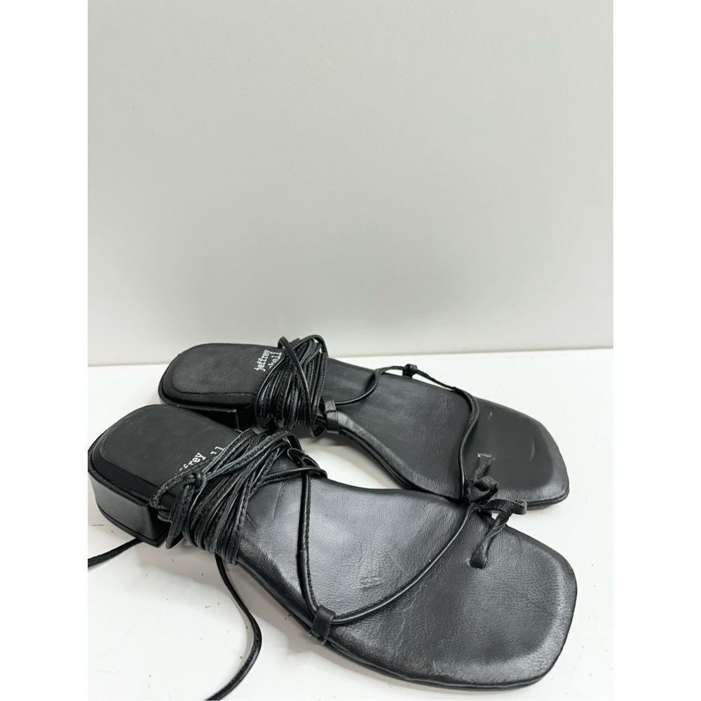 Jeffrey Campbell Black Strappy Lace-Up Block Heel Sandals - Picture 4 of 9